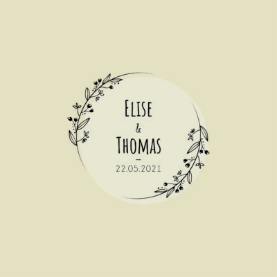 Création d’un logo de mariage pour Elise & Thomas