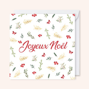 carte de voeux illustration aquarelle noël décoration