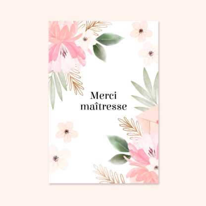 MERCI MAÎTRESSE FLEURS ROSES