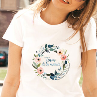 TSHIRT EVJF COURONNE DE FLEURS