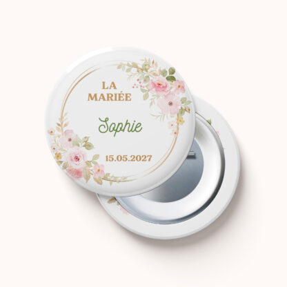 badge aimant miroir décapsuleur evjf evg motifs fleurs